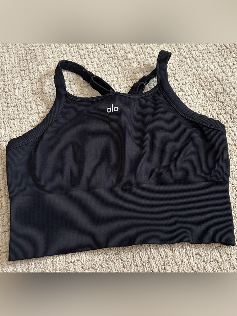 ALO Crop Tank with Bra Large